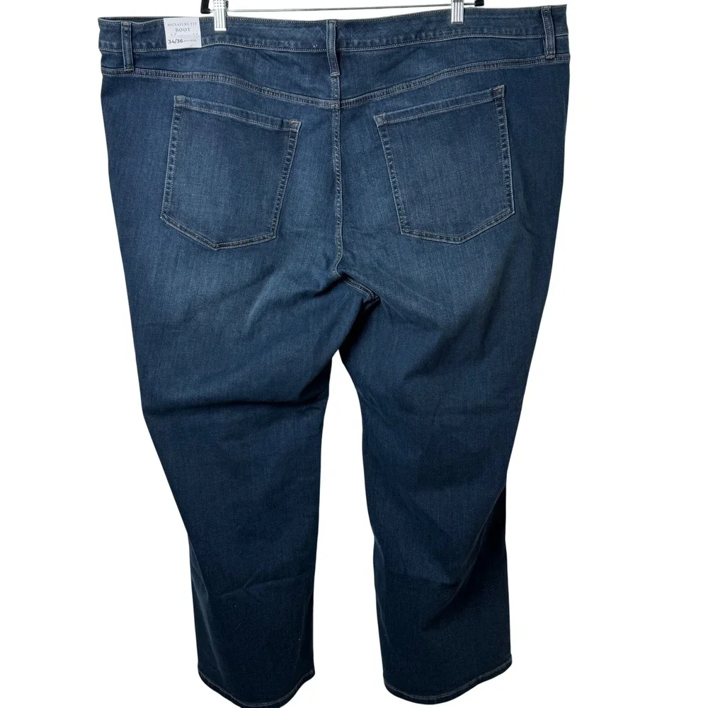 Lane Bryant Jeans Women 34/36 Blue Signature Fit Bootcut‎ Mid-Rise NEW